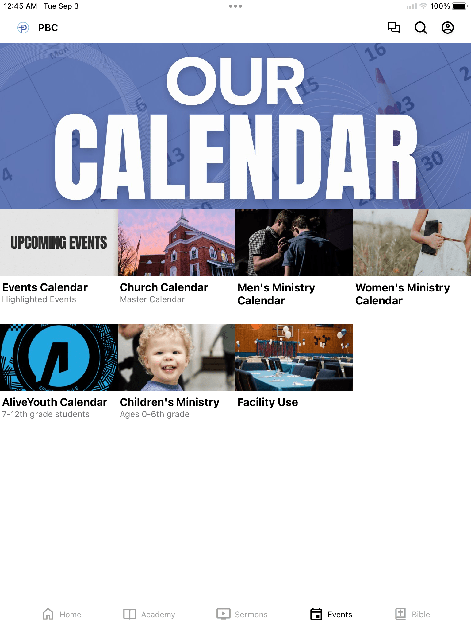 Perth Bible Church app screenshot